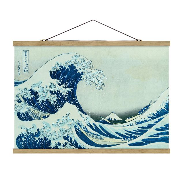 quadros de paisagens Katsushika Hokusai - The Great Wave At Kanagawa