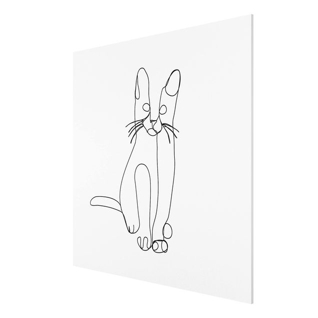 quadros modernos para quarto de casal Cat Line Art