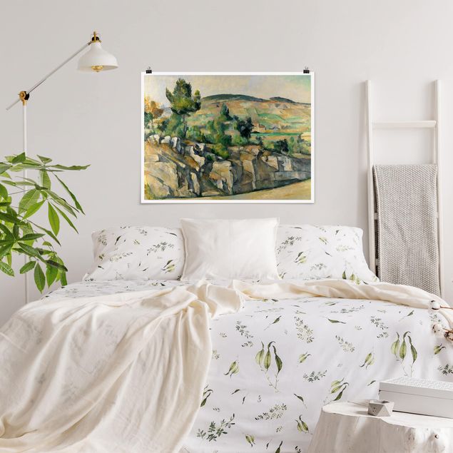 Quadros movimento artístico Pós-impressionismo Paul Cézanne - Hillside In Provence