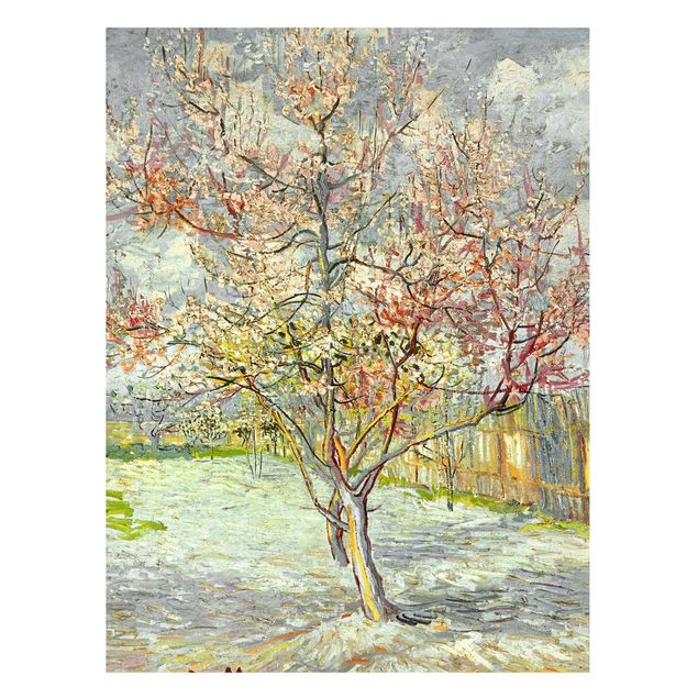 Quadros movimento artístico Impressionismo Vincent van Gogh - Flowering Peach Trees
