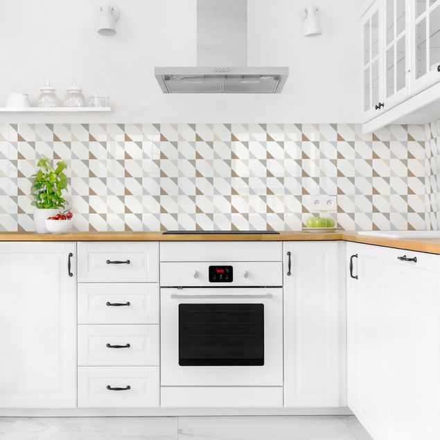 Backsplash de cozinha imitação azulejos Small Triangle Tiles
