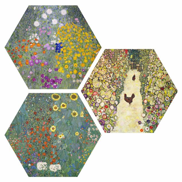 Quadros florais Gustav Klimt - In The Garden