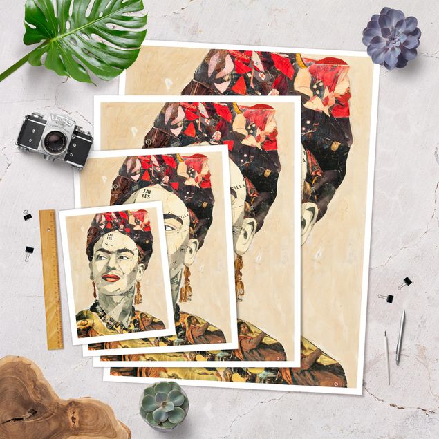quadros de pintores famosos Frida Kahlo - Collage No.2