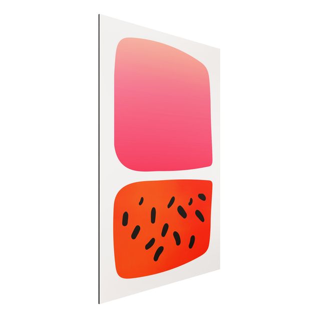 decoraçao para parede de cozinha Abstract Shapes - Melon And Pink