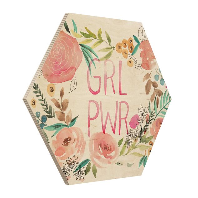 Quadros decorativos Pink Flowers - Girl Power