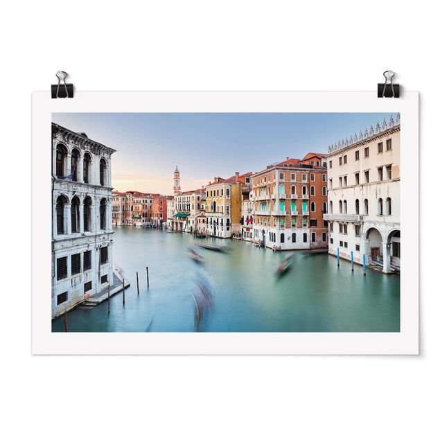 Quadros cidades Grand Canal View From The Rialto Bridge Venice
