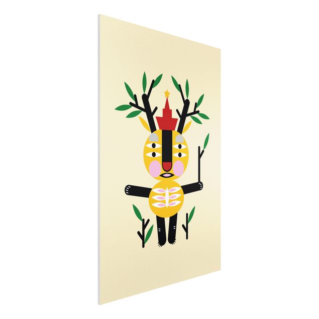 decoração para quartos infantis Collage Ethno Monster - Deer