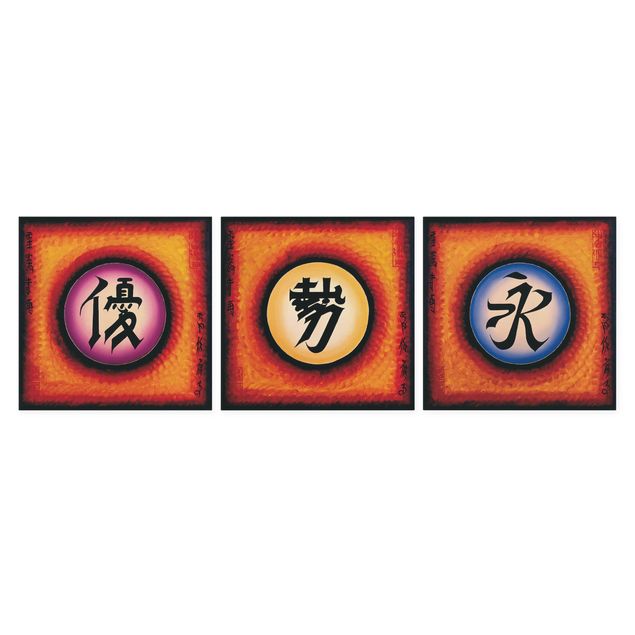 Telas decorativas Chinese Characters Trio