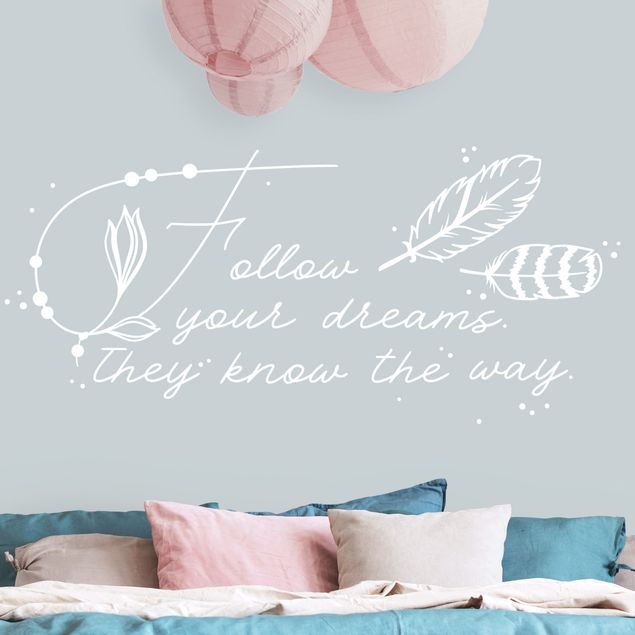Autocolantes de parede frases Follow your Dreams