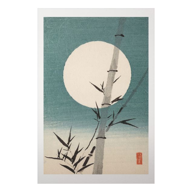 Quadros bambu Japanese Drawing Bamboo And Moon