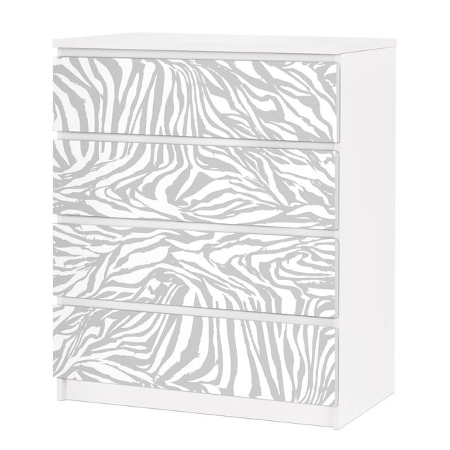 vinil autocolante para móveis Zebra Design Light Grey Stripe Pattern