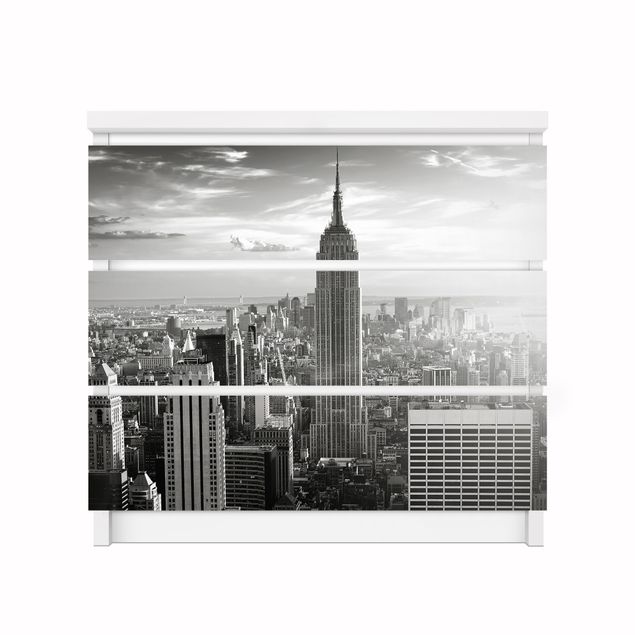 Películas autocolantes pretas Manhattan Skyline