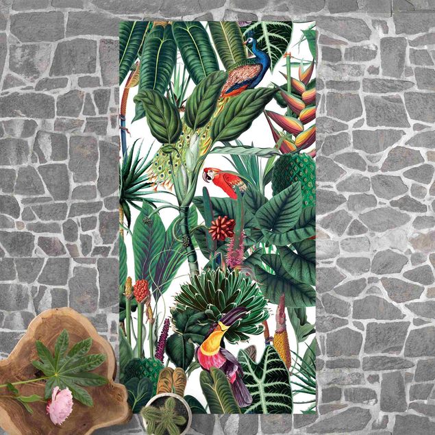 tapete varanda Colourful Tropical Rainforest Pattern