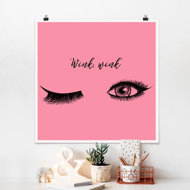 Posters frases Eyelashes Chat - Wink