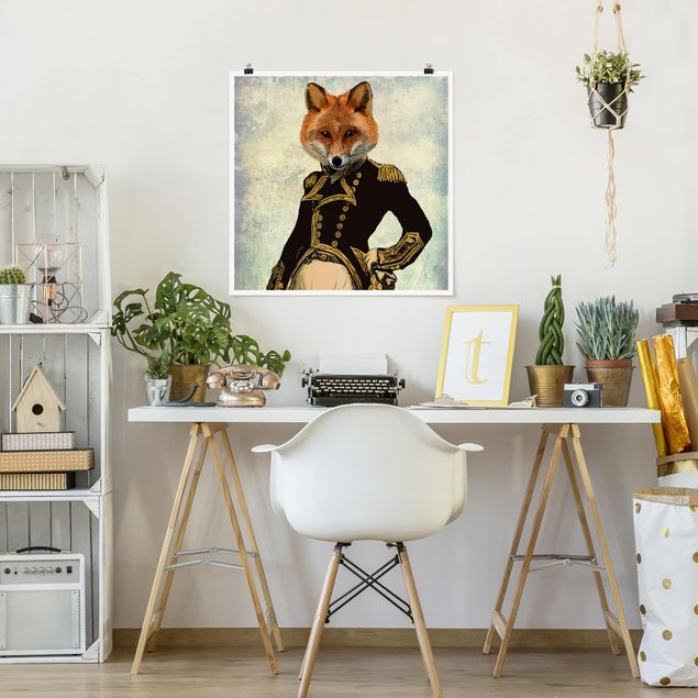 decoraçao cozinha Animal Portrait - Fox Admiral