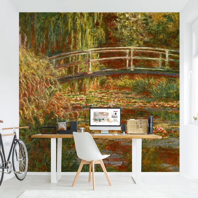 Quadros por movimento artístico Claude Monet - Waterlily Pond And Japanese Bridge (Harmony In Pink)