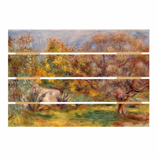 Quadros em madeira paisagens Auguste Renoir - Olive Garden