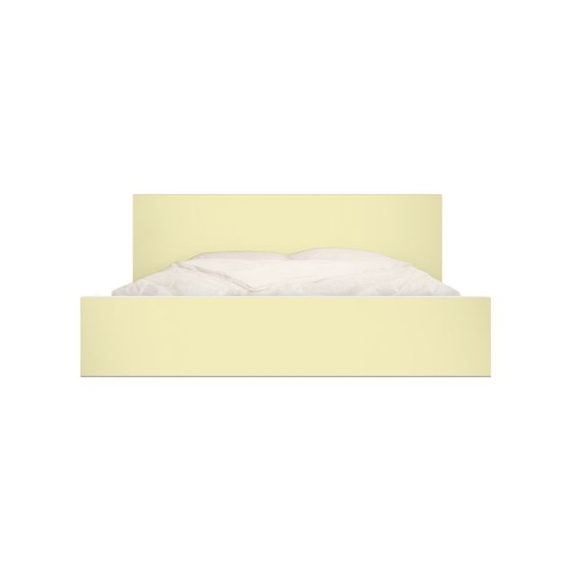 Papel autocolante para móveis Cama Malm IKEA Colour Crème