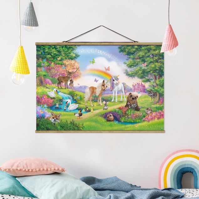 decoração quarto bebé Enchanted Forest With Unicorn