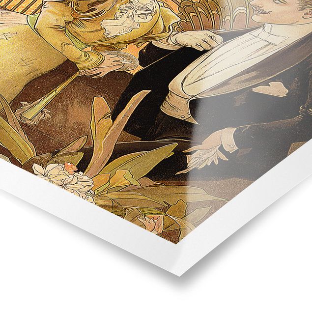Posters frases Alfons Mucha - Advertising Poster For Flirt Biscuits