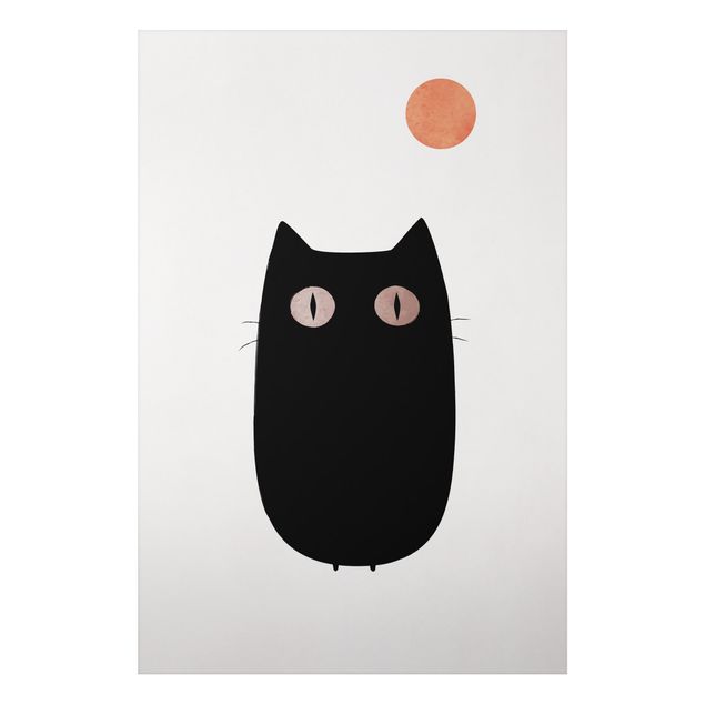 quadro de gato Black Cat Illustration