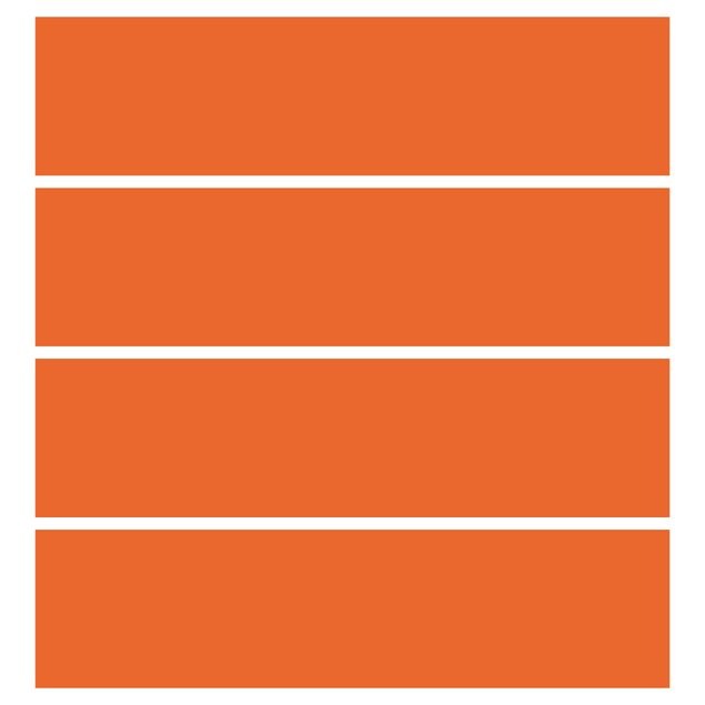 Papel autocolante para móveis Cómoda Malm Colour Orange