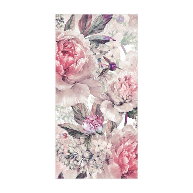 tapetes flores Delicate Watercolour Peony Pattern