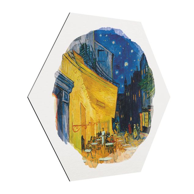 Quadros movimento artístico Pós-impressionismo WaterColours - Vincent Van Gogh - Cafe Terrace In Arles