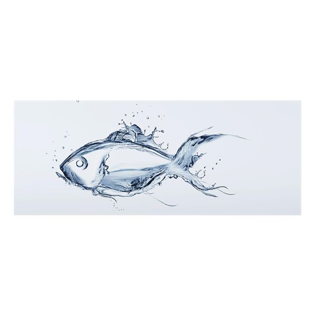 Painel anti-salpicos de cozinha Liquid Silver Fish
