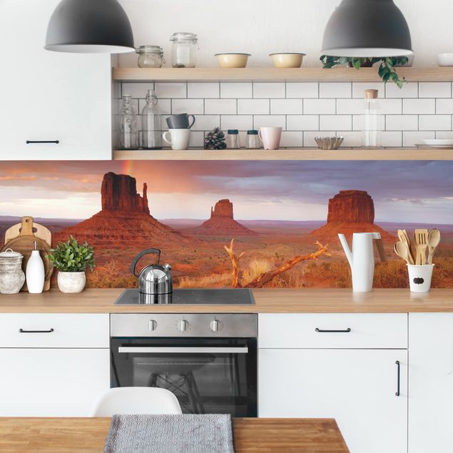 Painel antisalpicos Monument Valley At Sunset