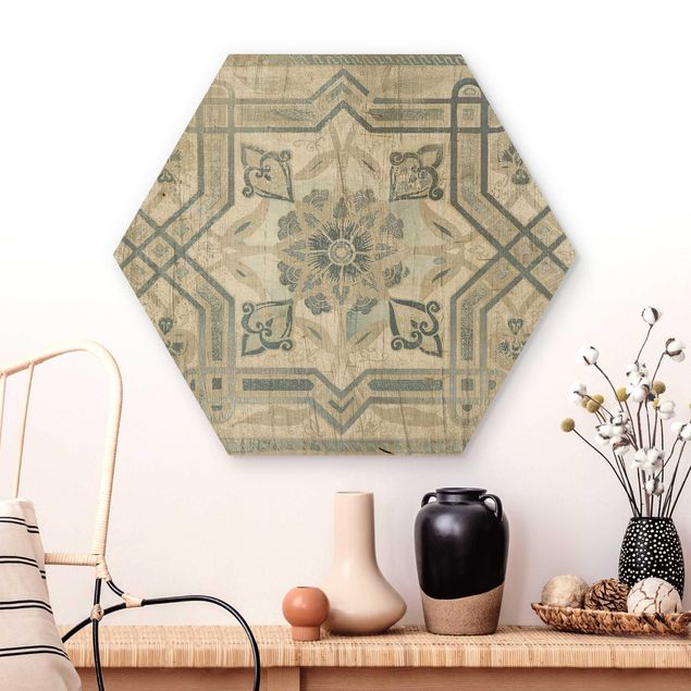 decoraçao para parede de cozinha Wood Panels Persian Vintage III