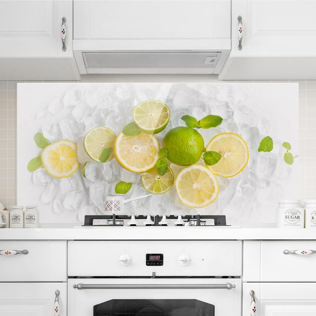 decoraçao para parede de cozinha Citrus Fruits On Ice