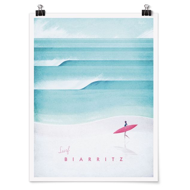 Quadros mar Travel Poster - Biarritz