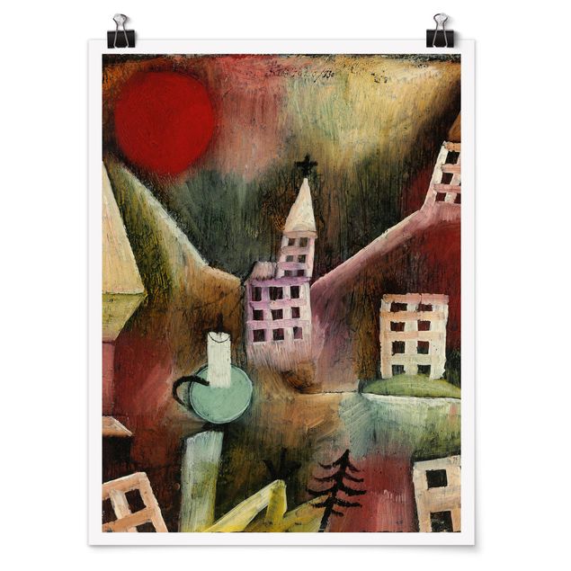 Quadros cidades Paul Klee - Destroyed Village