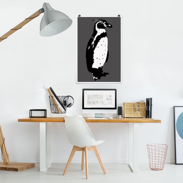 Posters em preto e branco No.TA5 Penguin