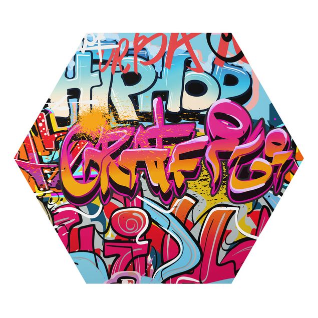 Quadros multicoloridos Hip Hop Graffiti