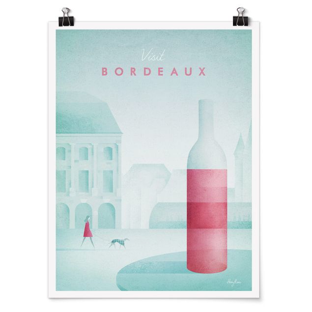 Posters quadros famosos Travel Poster - Bordeaux