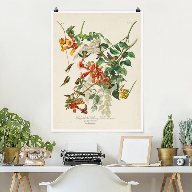 decoraçao para parede de cozinha Vintage Board Hummingbirds