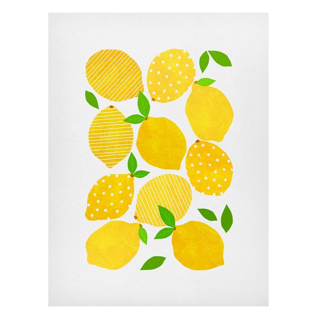 Quadros frutas Lemon With Dots