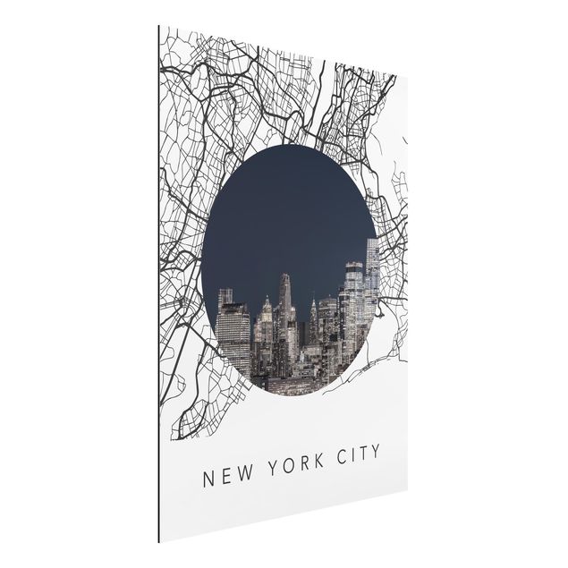 decoraçoes cozinha Map Collage New York City