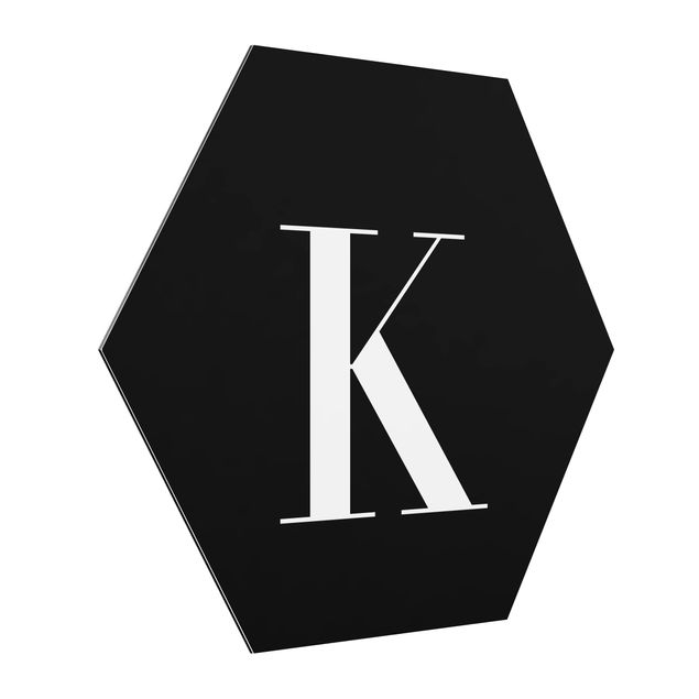 Quadros modernos Letter Serif Black K