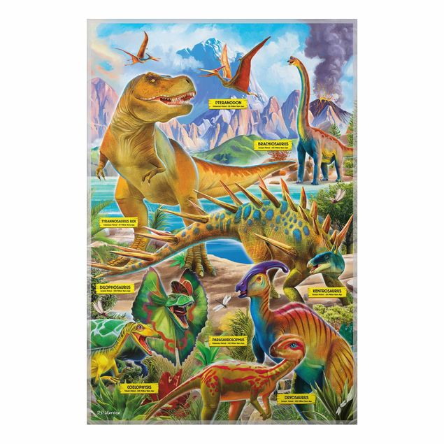 quadros modernos para quarto de casal The Dinosaurs Species