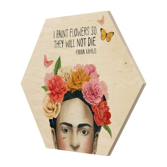 Quadros hexagonais Frida's Thoughts - Flowers
