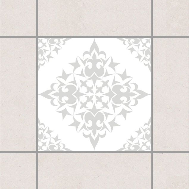 decoraçoes cozinha Tile Pattern White Light Grey