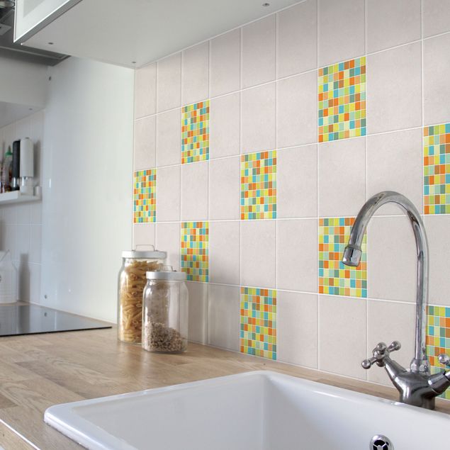 Películas para azulejos mosaico Mosaic Tiles Summer Set
