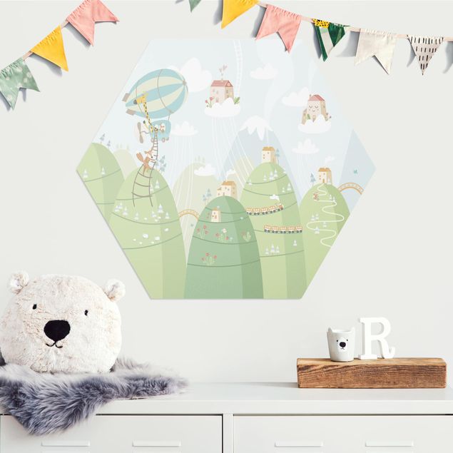 Decoração para quarto infantil Forest With Houses And Animals