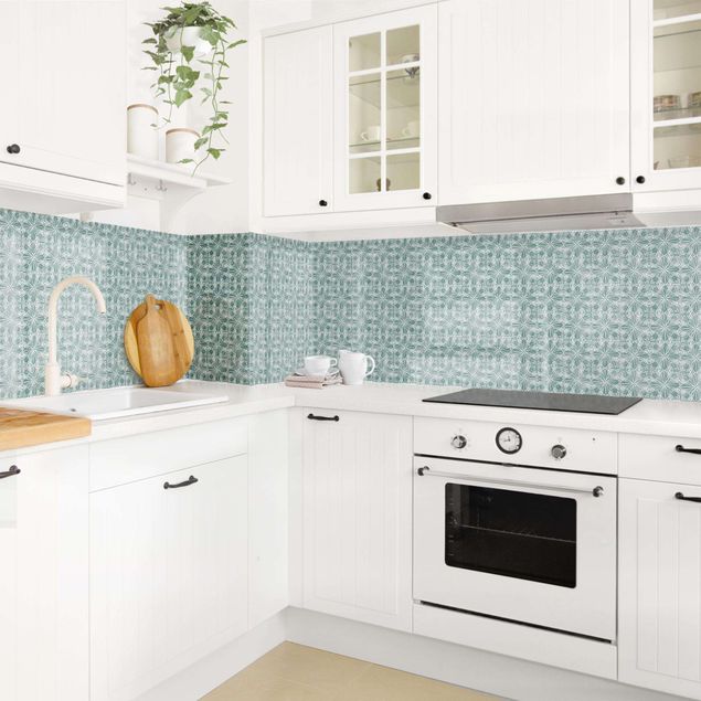 Backsplash de cozinha imitação azulejos Vintage Pattern Geometric Tiles II