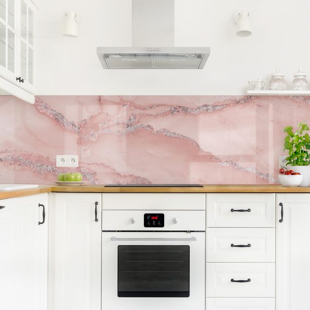 Painel antisalpicos Colour Experiments Marble Light Pink And Glitter