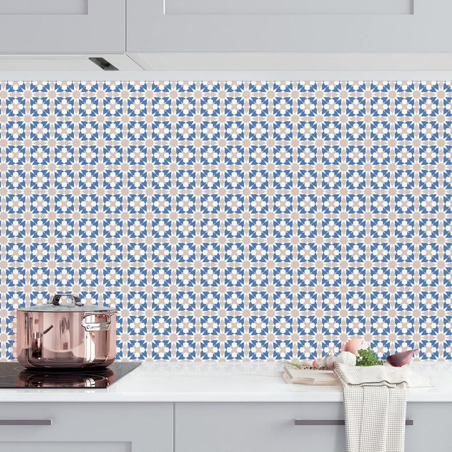 decoraçoes cozinha Oriental Patterns With Blue Stars