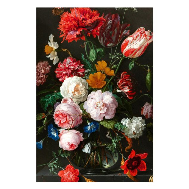 decoraçao para parede de cozinha Jan Davidsz De Heem - Still Life With Flowers In A Glass Vase